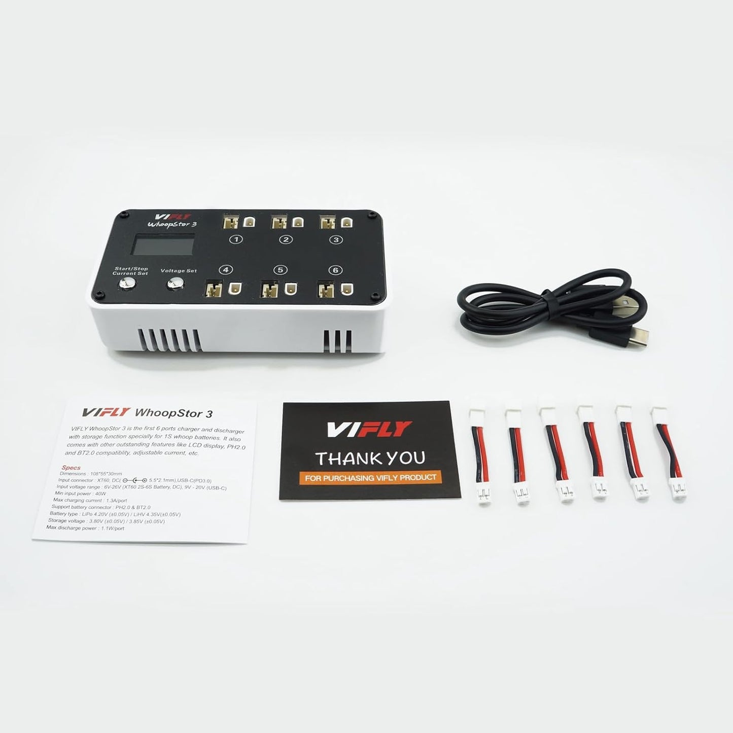 6xPort 1S Battery Charger & Discharger - WhoopStor V3