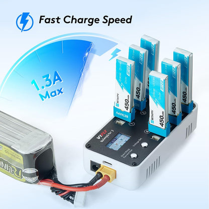 6xPort 1S Battery Charger & Discharger - WhoopStor V3